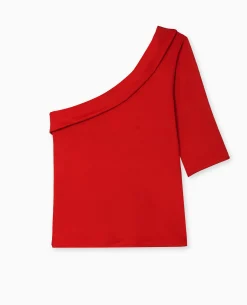 Top One Shoulder Asymétrique - Rouge