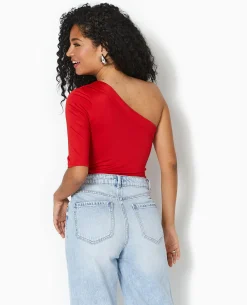 Top One Shoulder Asymétrique - Rouge