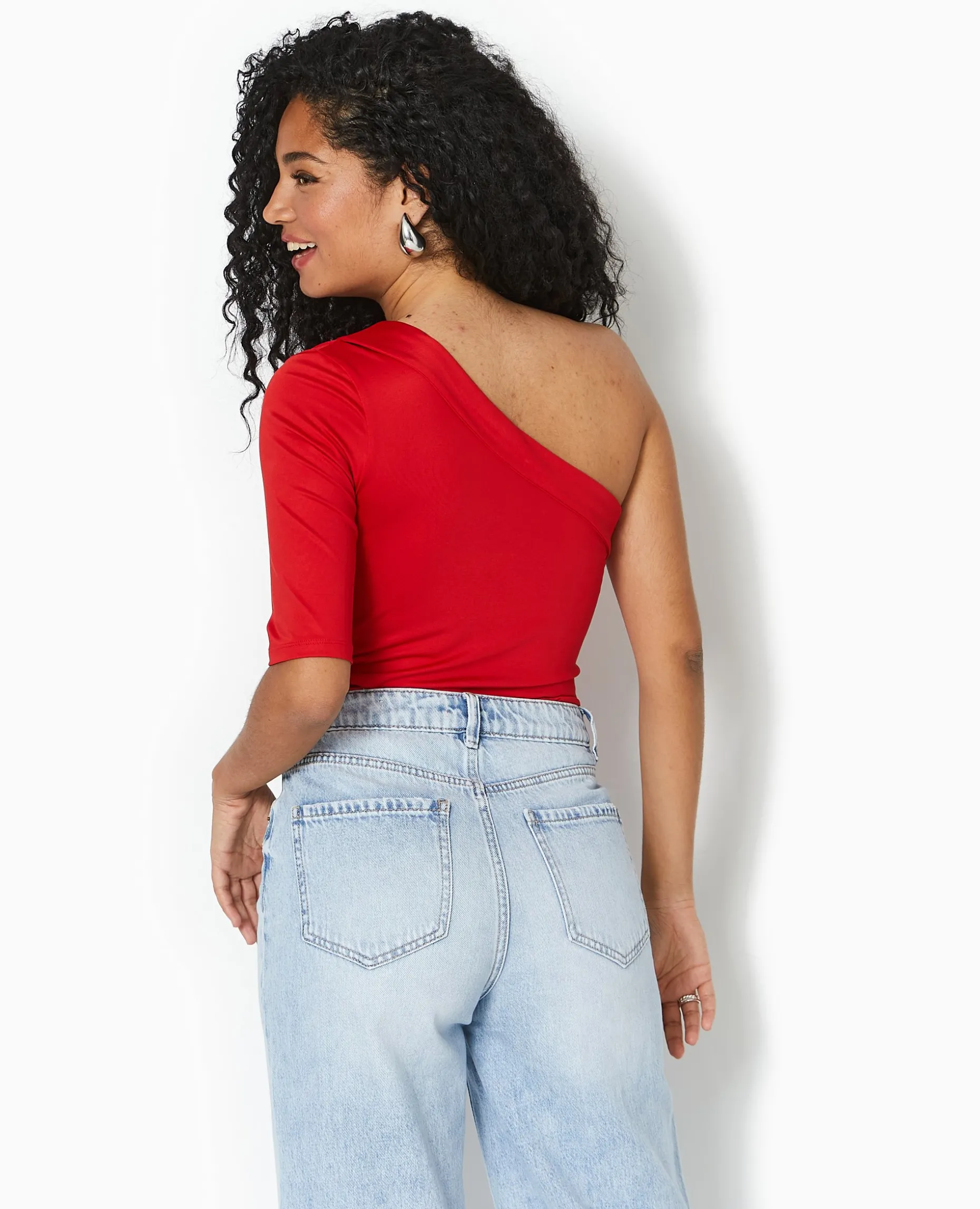 Top One Shoulder Asymétrique - Rouge