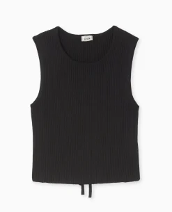 Top Sans Manches Avec Dos Ouvert - Noir