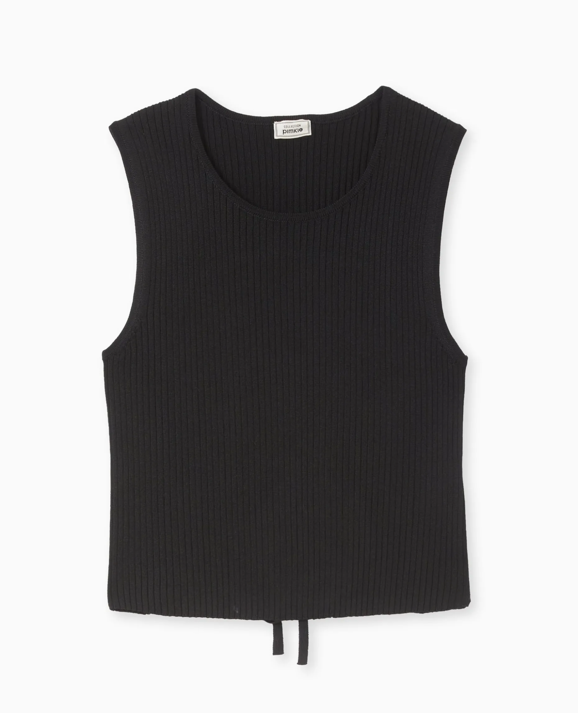 Top Sans Manches Avec Dos Ouvert - Noir