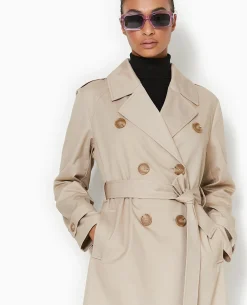 Trench En Toile Avec Ceinture - Beige