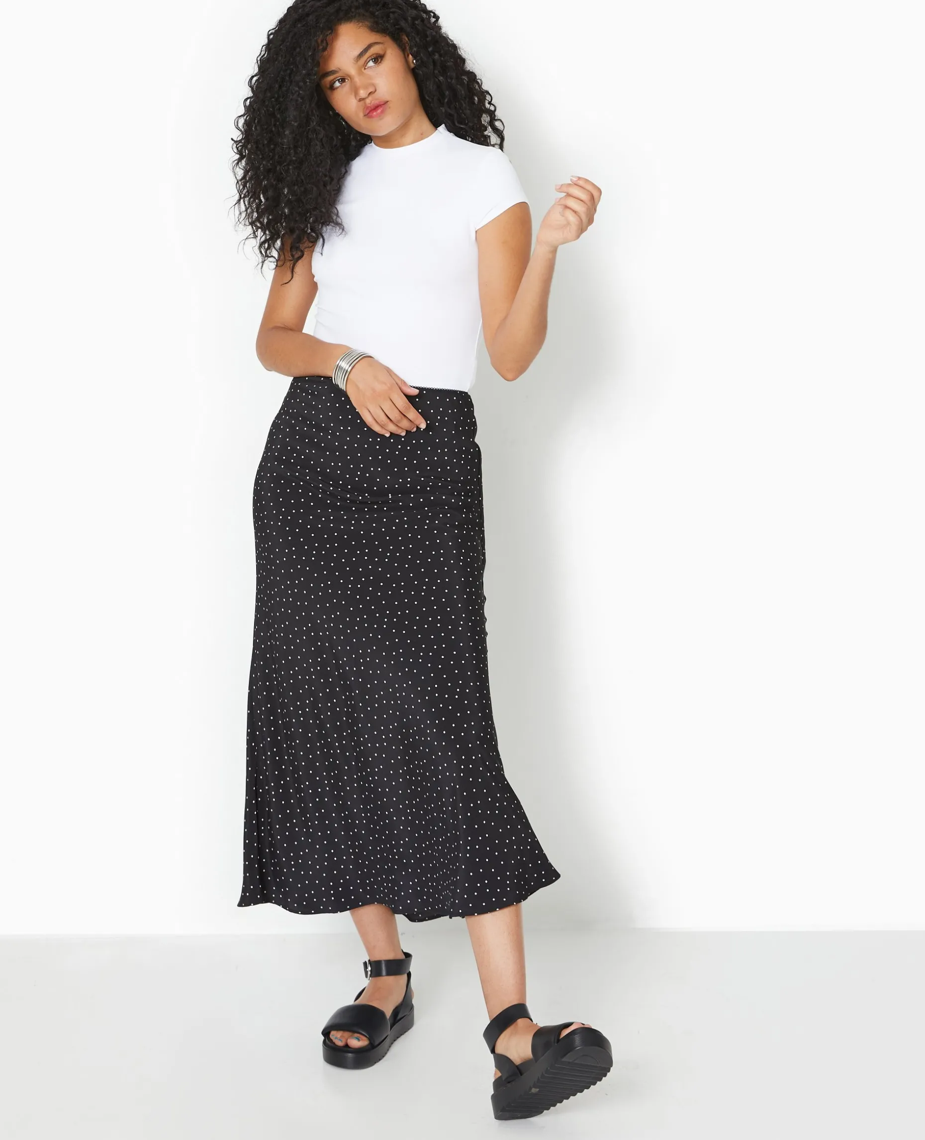 T-shirt Ajusté En Maille Extensible - Blanc