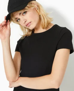 T-shirt Ajusté Manches Courtes - Noir