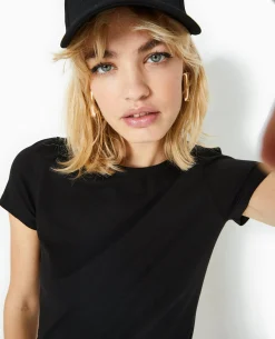 T-shirt Ajusté Manches Courtes - Noir