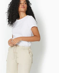 T-shirt Ajusté Manches Courtes - Blanc