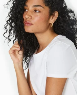 T-shirt Ajusté Manches Courtes - Blanc