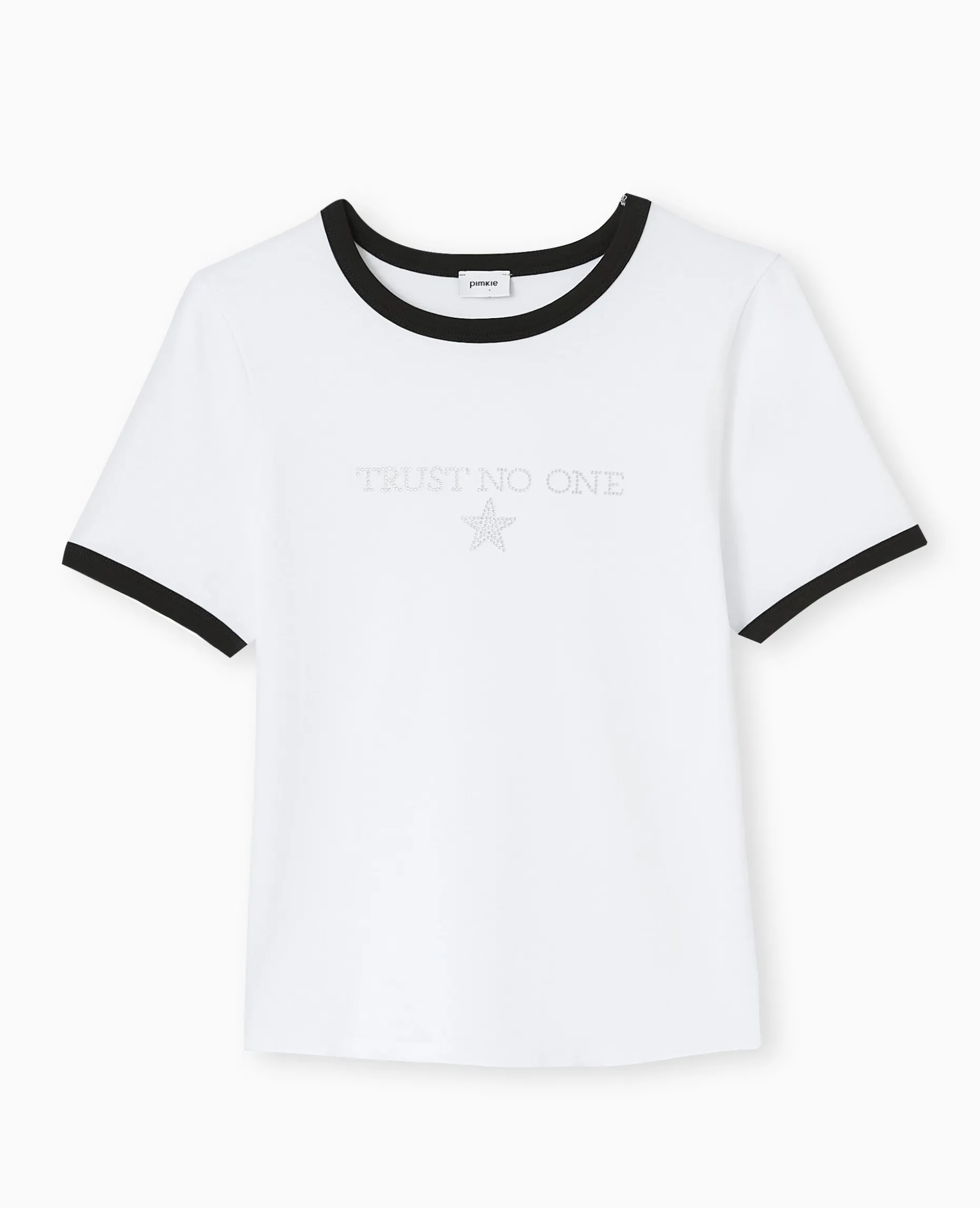 T-shirt Avec Message En Strass - Blanc