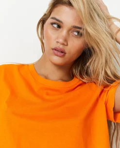 T-shirt Basique Col Rond - Orange