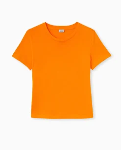 T-shirt Basique Col Rond - Orange
