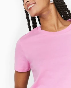 T-shirt Basique Col Rond - Rose