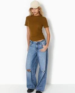 T-shirt En Maille Légè;re - Vert Kaki