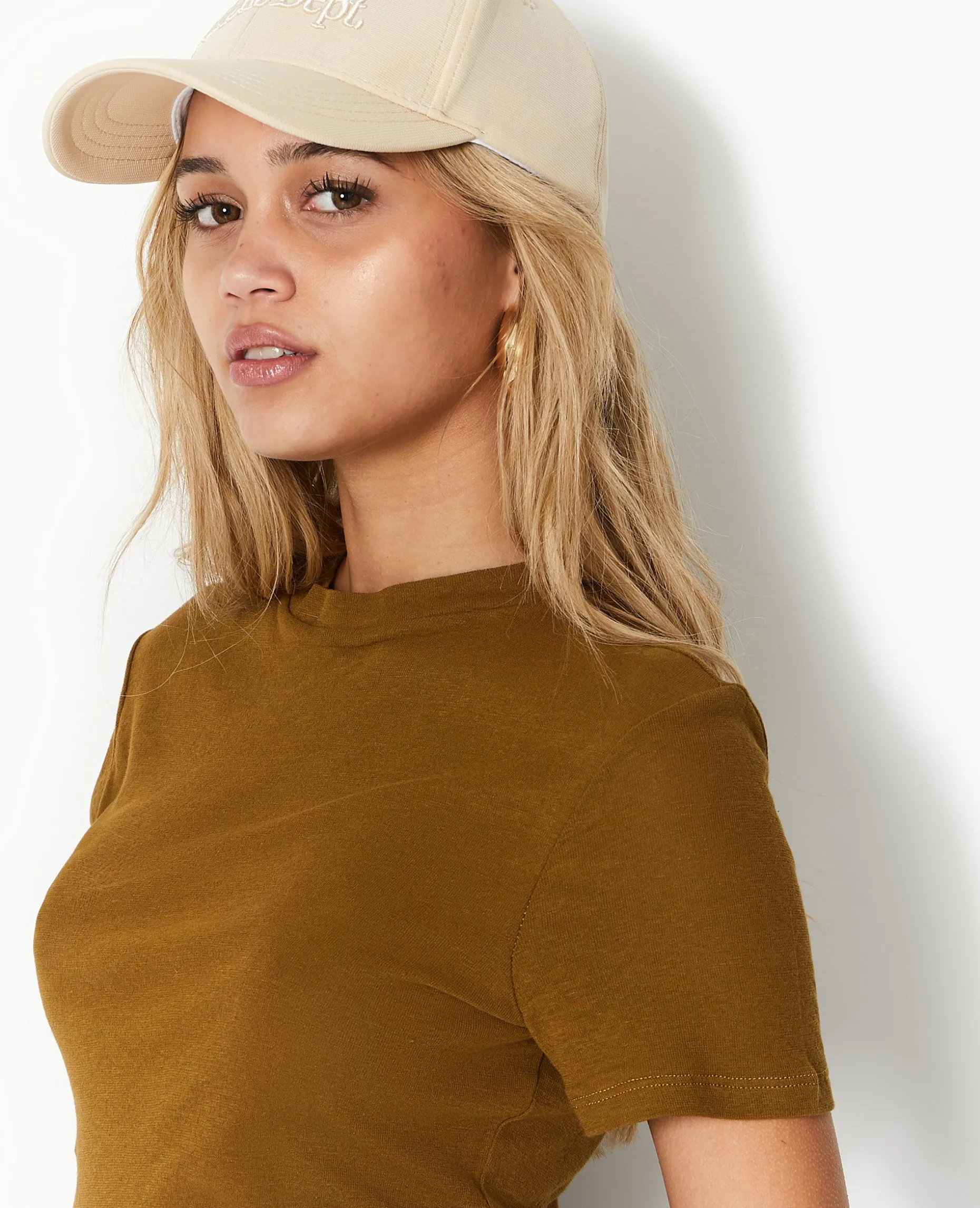 T-shirt En Maille Légè;re - Vert Kaki