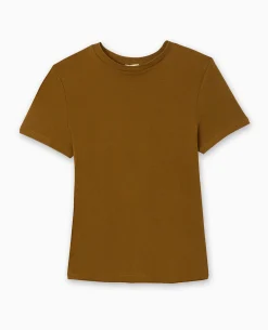 T-shirt En Maille Légè;re - Vert Kaki