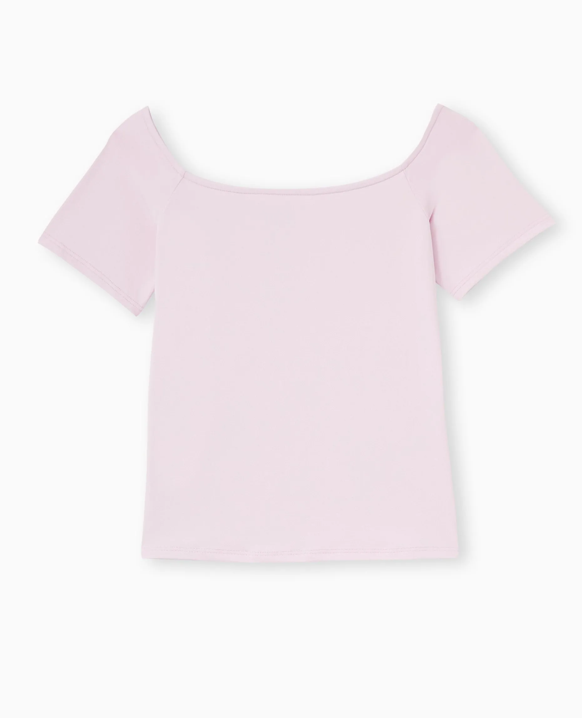 T-shirt Encolure Bardot - Rose Poudré