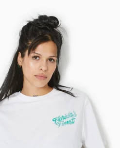 T-shirt Oversize Avec Print Poitrine Et Dos - Blanc