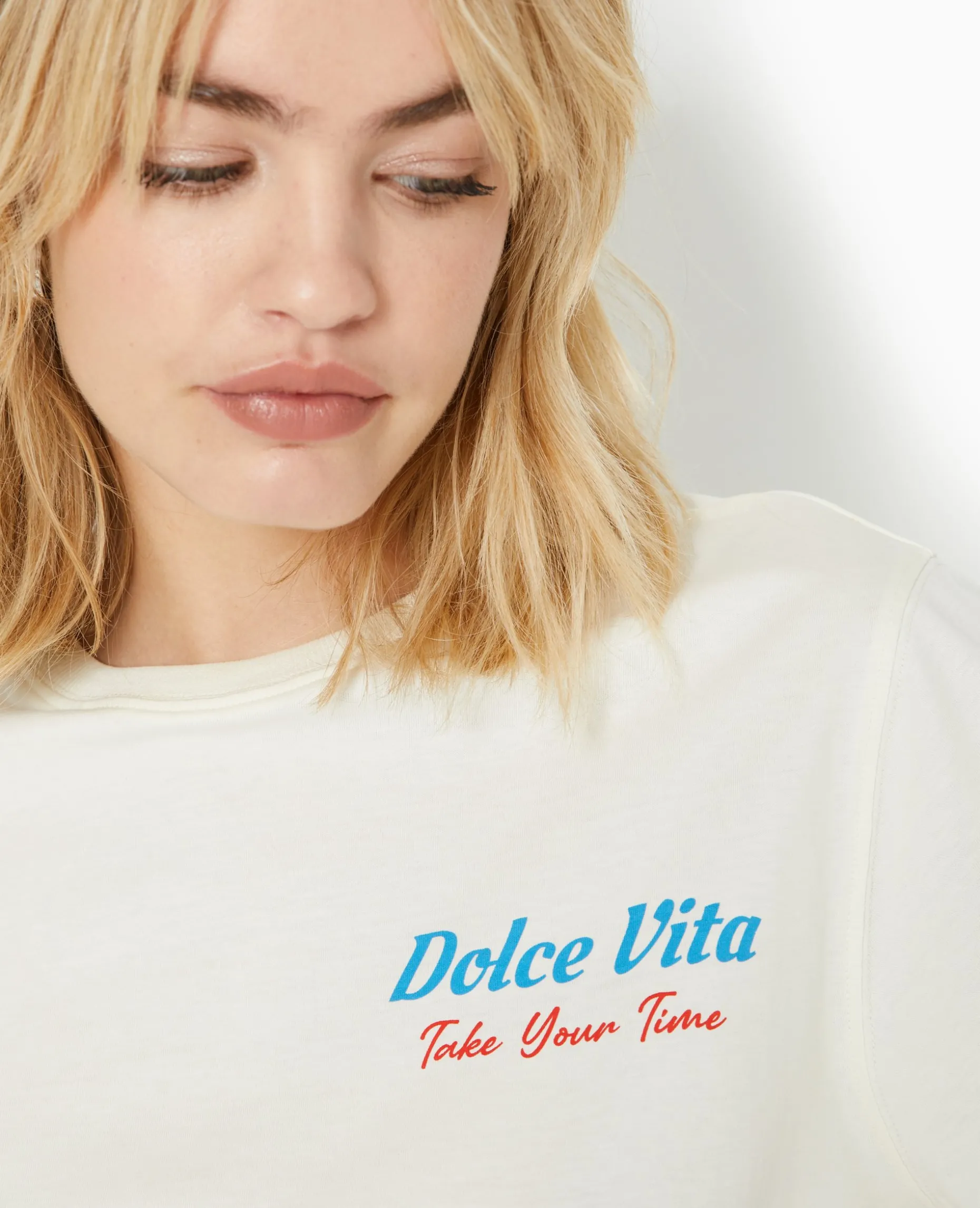 T-shirt Oversize Avec Print Poitrine Et Dos - Blanc