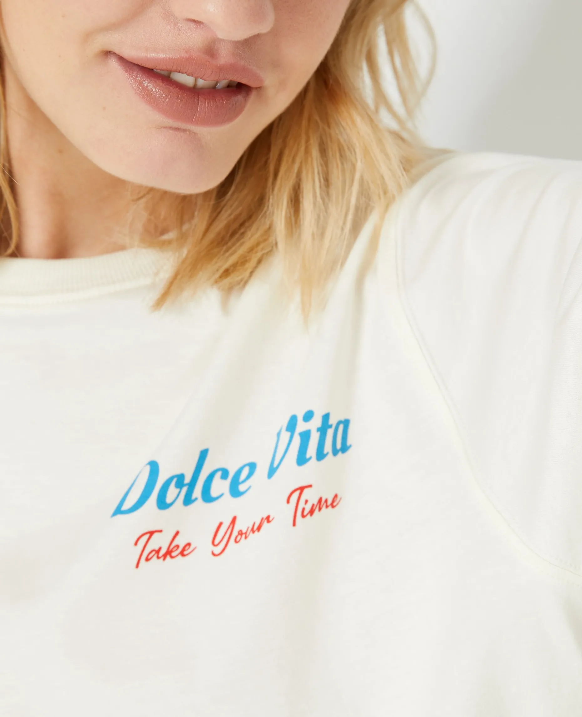 T-shirt Oversize Avec Print Poitrine Et Dos - Blanc