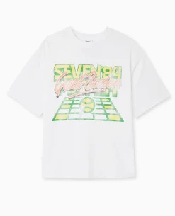 T-shirt Oversize Avec Print - Orange