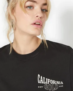 T-shirt Oversize Avec Print Devant Et Dos - Noir