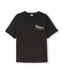 T-shirt Oversize Avec Print Devant Et Dos - Noir