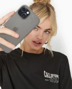 T-shirt Oversize Avec Print Devant Et Dos - Noir