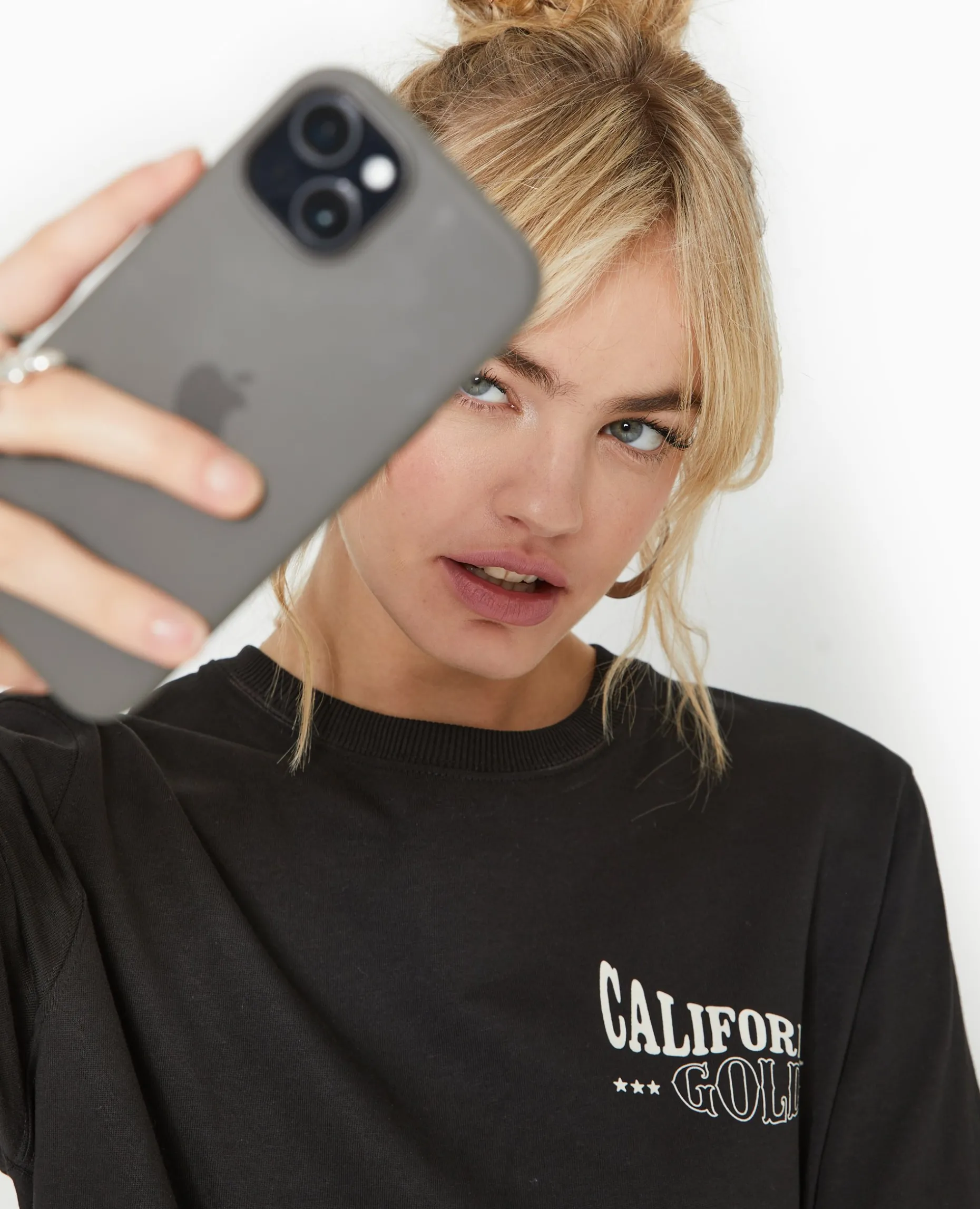 T-shirt Oversize Avec Print Devant Et Dos - Noir