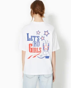 T-shirt Oversize Avec Print Devant Et Dos - Blanc