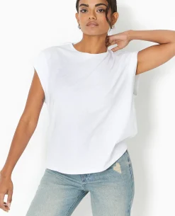 T-shirt Oversize Sans Manches - Blanc
