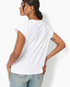 T-shirt Oversize Sans Manches - Blanc