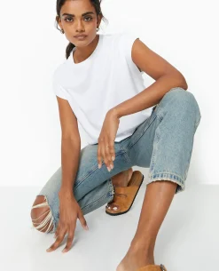 T-shirt Oversize Sans Manches - Blanc
