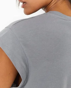 T-shirt Oversize Sans Manches - Gris