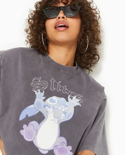 T-shirt Oversize STITCH - Gris Foncé