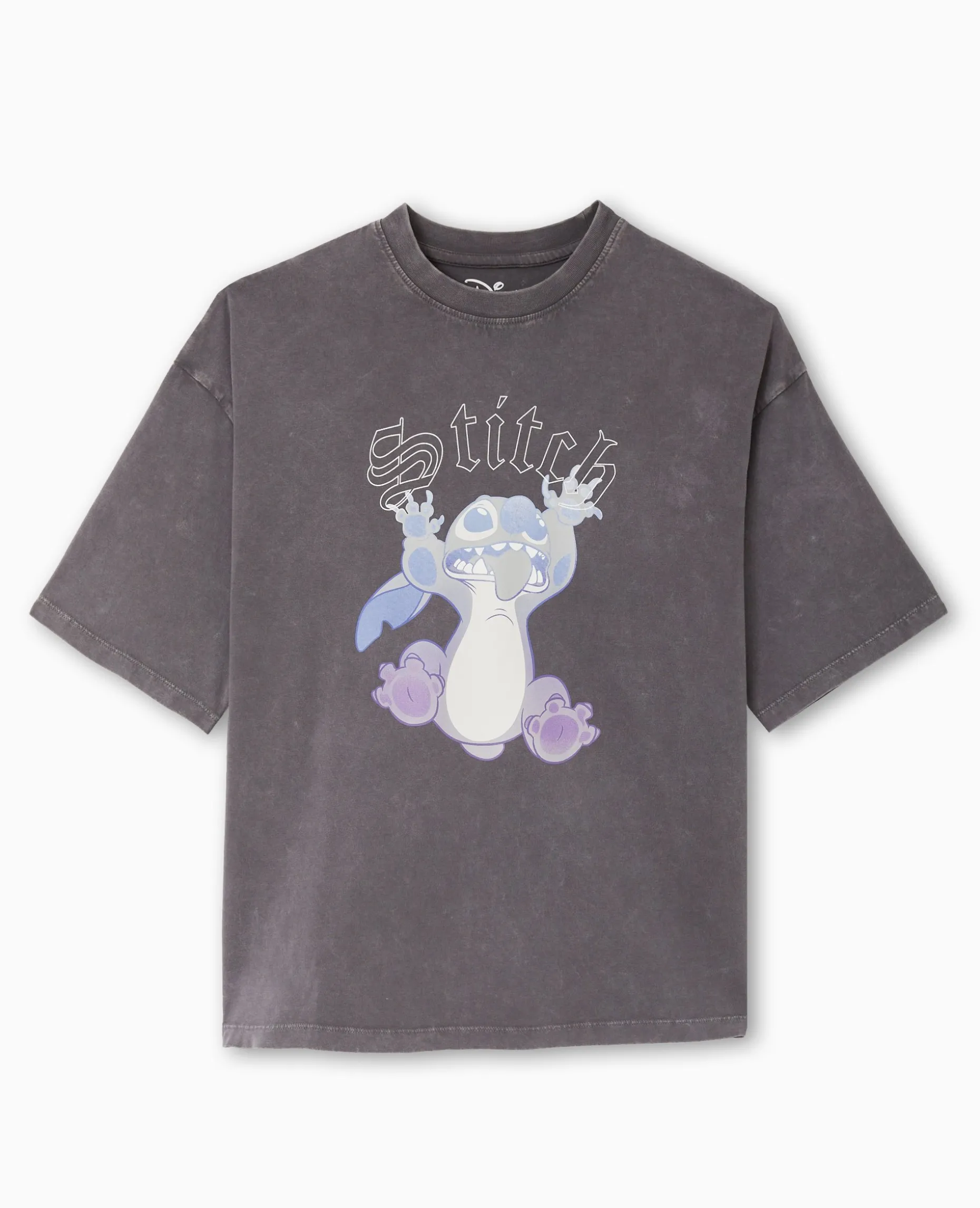 T-shirt Oversize STITCH - Gris Foncé