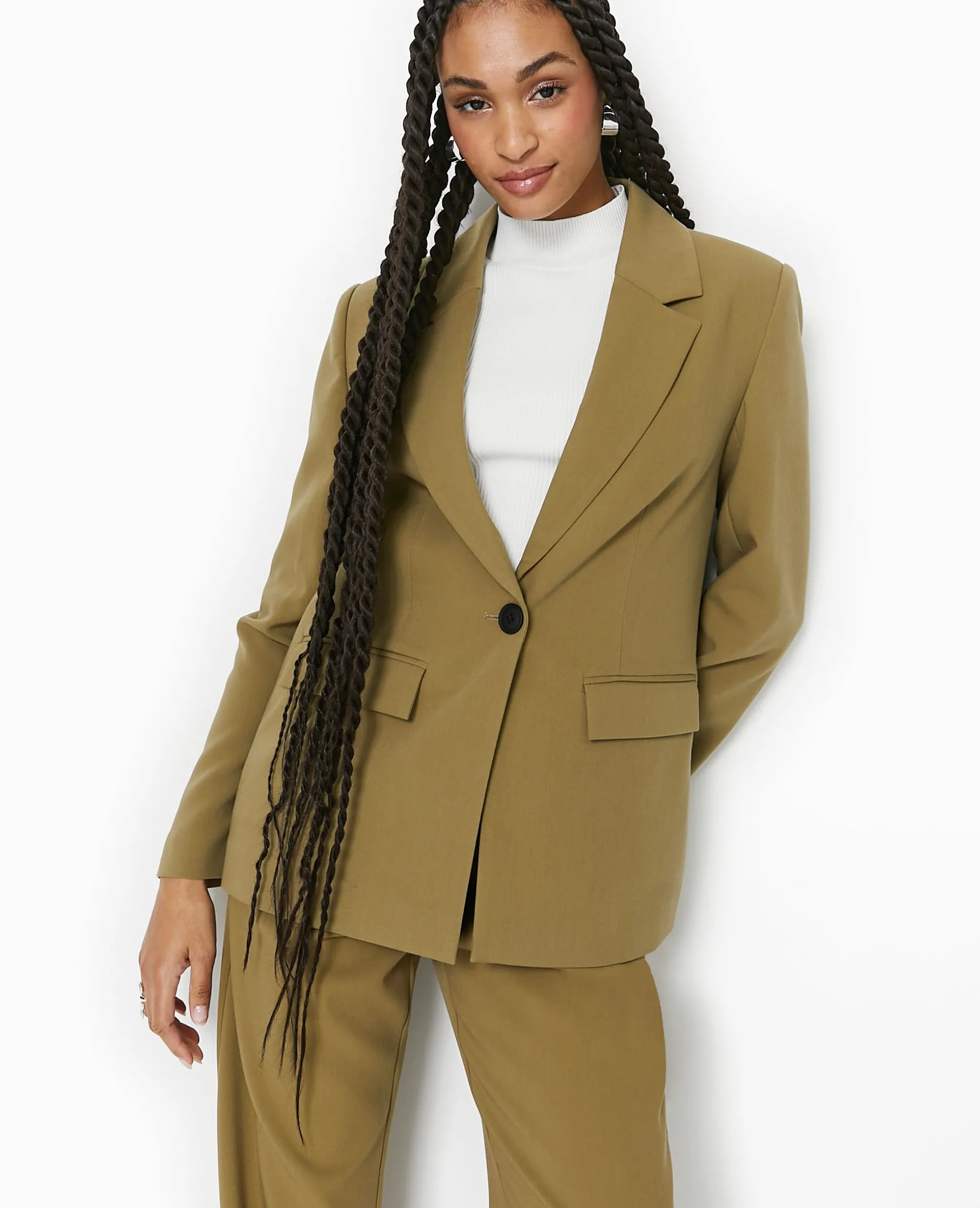 Veste Blazer 1 Bouton - Vert Kaki