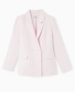 Veste Blazer Col Croisé - Rose Clair