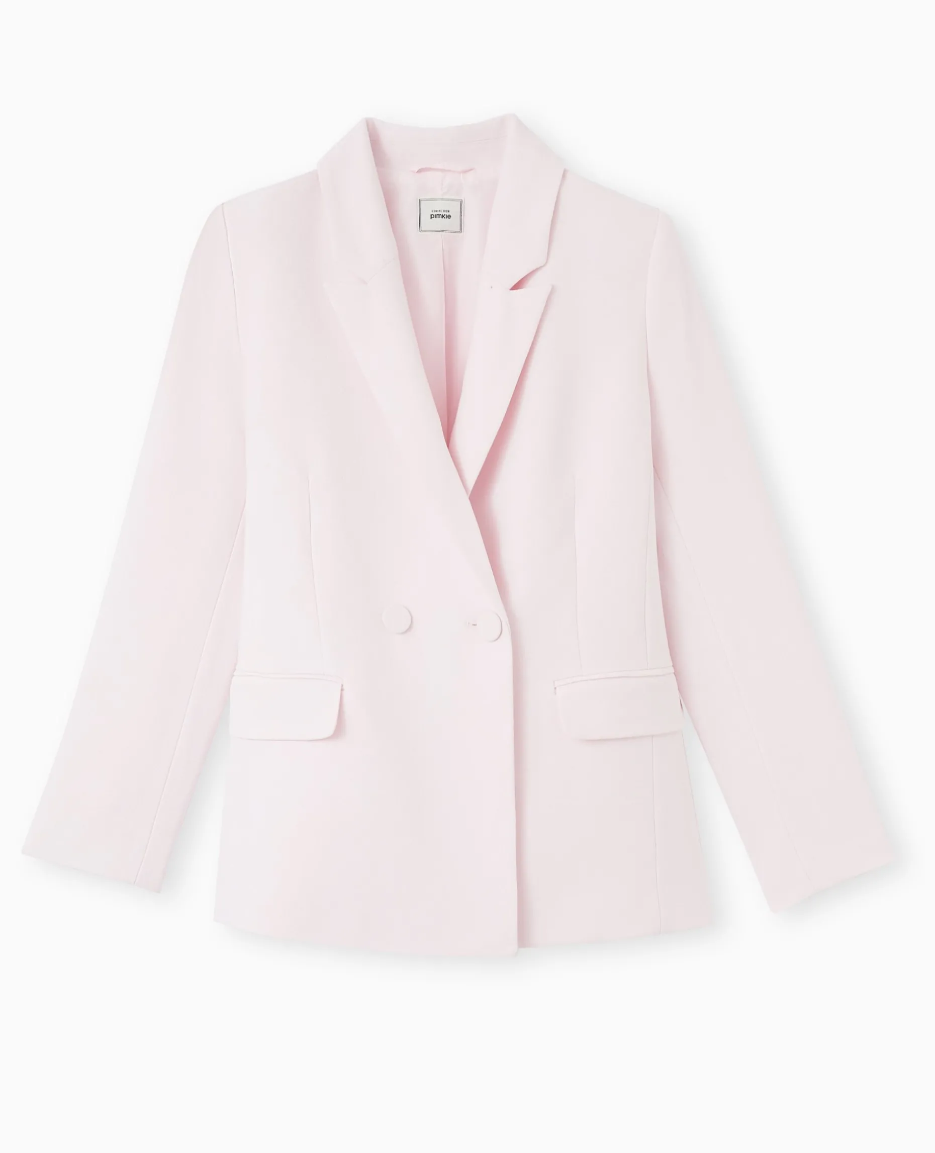 Veste Blazer Col Croisé - Rose Clair