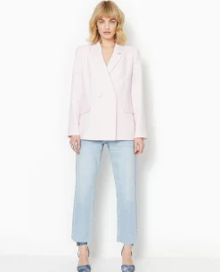 Veste Blazer Col Croisé - Rose Clair