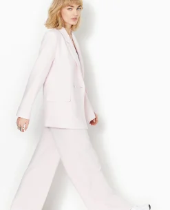 Veste Blazer Col Croisé - Rose Clair
