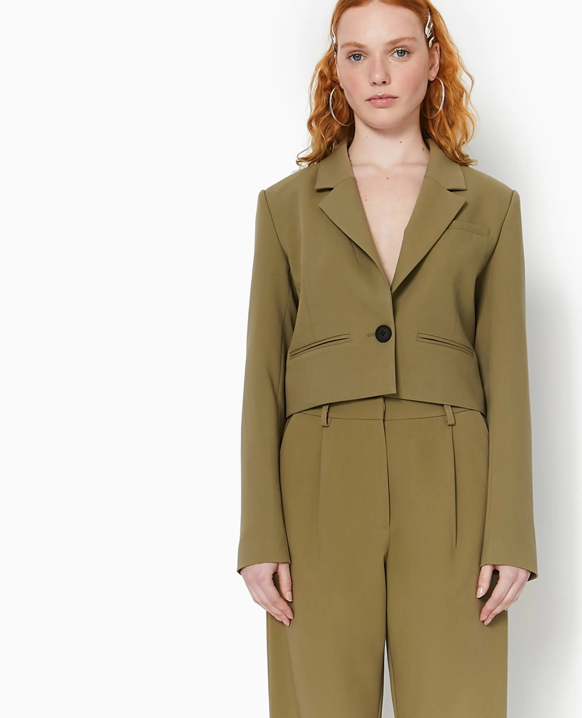 Veste Blazer Courte - Vert Kaki