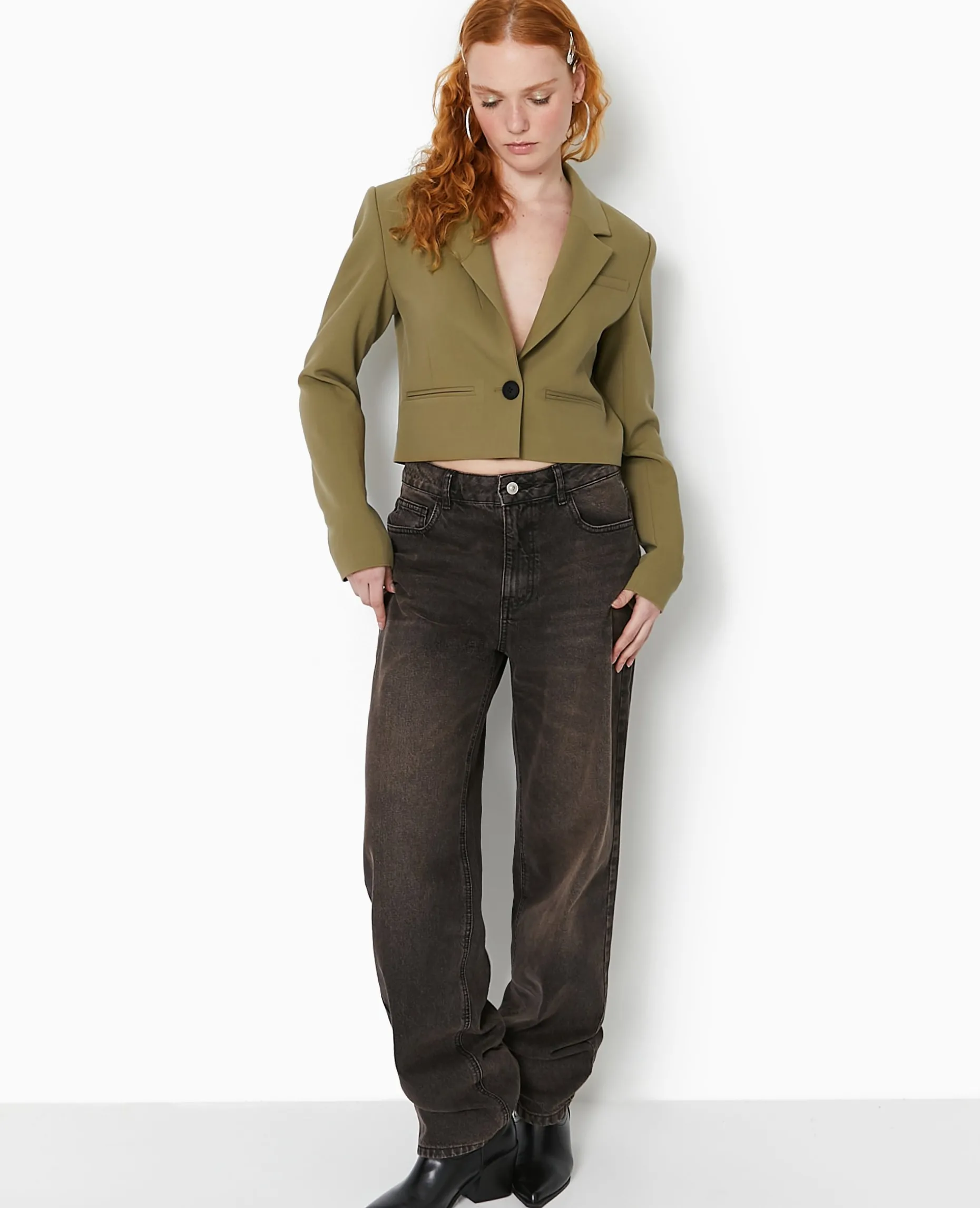 Veste Blazer Courte - Vert Kaki