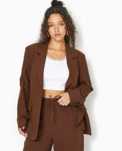Veste Blazer Droite - Marron