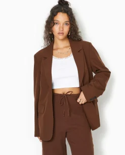 Veste Blazer Droite - Marron