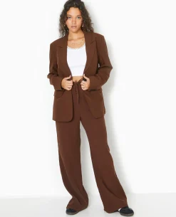 Veste Blazer Droite - Marron
