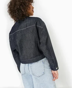 Veste En Jean Courte - Bleu
