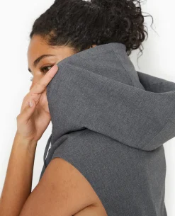 Veste Sans Manches Avec Capuche - Gris Foncé